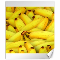 Yellow Banana Fruit Vegetarian Natural Canvas 8  x 10 