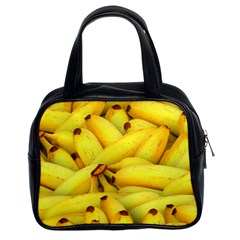 Yellow Banana Fruit Vegetarian Natural Classic Handbags (2 Sides)