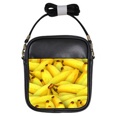 Yellow Banana Fruit Vegetarian Natural Girls Sling Bags