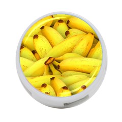 Yellow Banana Fruit Vegetarian Natural 4-Port USB Hub (One Side)