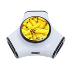 Yellow Banana Fruit Vegetarian Natural 3-Port USB Hub Front