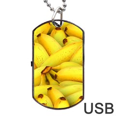 Yellow Banana Fruit Vegetarian Natural Dog Tag USB Flash (One Side)