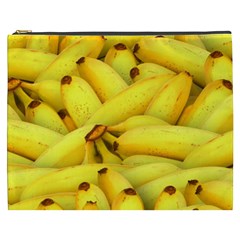 Yellow Banana Fruit Vegetarian Natural Cosmetic Bag (xxxl)  by Celenk