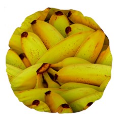 Yellow Banana Fruit Vegetarian Natural Large 18  Premium Round Cushions