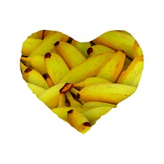 Yellow Banana Fruit Vegetarian Natural Standard 16  Premium Heart Shape Cushions