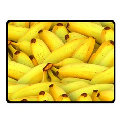 Yellow Banana Fruit Vegetarian Natural Double Sided Fleece Blanket (Small) 