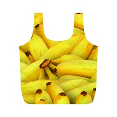 Yellow Banana Fruit Vegetarian Natural Full Print Recycle Bags (M) 