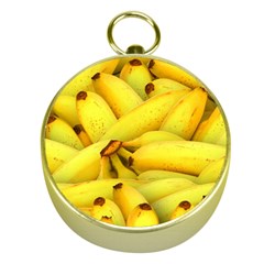 Yellow Banana Fruit Vegetarian Natural Gold Compasses by Celenk