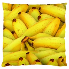 Yellow Banana Fruit Vegetarian Natural Large Flano Cushion Case (Two Sides)