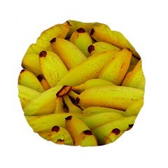 Yellow Banana Fruit Vegetarian Natural Standard 15  Premium Flano Round Cushions