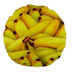 Yellow Banana Fruit Vegetarian Natural Large 18  Premium Flano Round Cushions