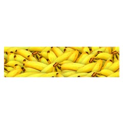 Yellow Banana Fruit Vegetarian Natural Satin Scarf (Oblong)