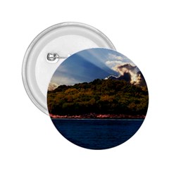 Island God Rays Sky Nature Sea 2 25  Buttons by Celenk