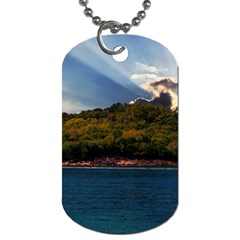 Island God Rays Sky Nature Sea Dog Tag (two Sides) by Celenk