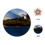 Island God Rays Sky Nature Sea Playing Cards (Round)  Front