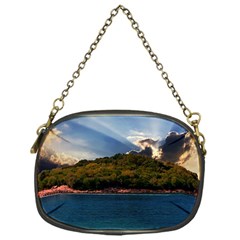 Island God Rays Sky Nature Sea Chain Purses (one Side)  by Celenk