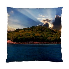 Island God Rays Sky Nature Sea Standard Cushion Case (two Sides) by Celenk