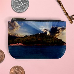 Island God Rays Sky Nature Sea Mini Coin Purses by Celenk