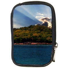 Island God Rays Sky Nature Sea Compact Camera Cases by Celenk