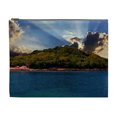 Island God Rays Sky Nature Sea Cosmetic Bag (xl) by Celenk