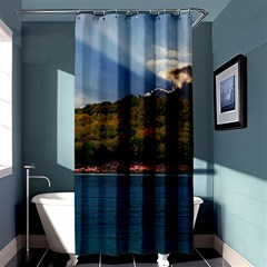 Island God Rays Sky Nature Sea Shower Curtain 36  X 72  (stall)  by Celenk