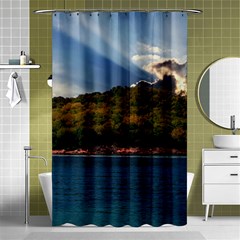 Island God Rays Sky Nature Sea Shower Curtain 48  X 72  (small)  by Celenk