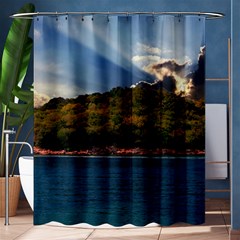 Island God Rays Sky Nature Sea Shower Curtain 60  X 72  (medium)  by Celenk