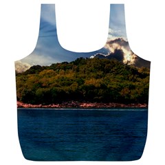 Island God Rays Sky Nature Sea Full Print Recycle Bags (l)  by Celenk