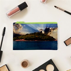 Island God Rays Sky Nature Sea Cosmetic Bag (xs) by Celenk