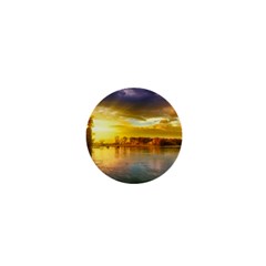 Landscape Lake Sun Sky Nature 1  Mini Magnets by Celenk