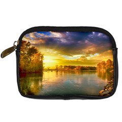 Landscape Lake Sun Sky Nature Digital Camera Cases by Celenk