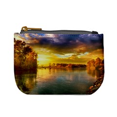 Landscape Lake Sun Sky Nature Mini Coin Purses by Celenk