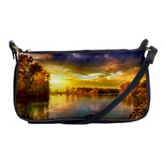 Landscape Lake Sun Sky Nature Shoulder Clutch Bags by Celenk