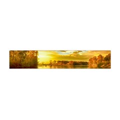 Landscape Lake Sun Sky Nature Flano Scarf (mini) by Celenk