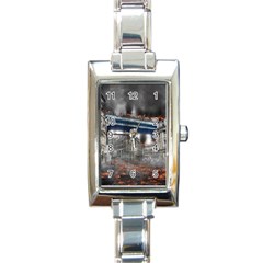 Destruction City Building Rectangle Italian Charm Watch by Celenk