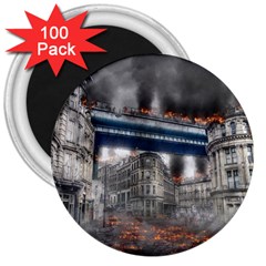 Destruction City Building 3  Magnets (100 Pack) by Celenk