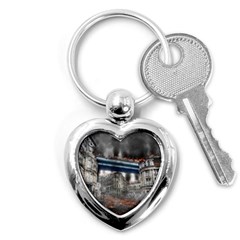 Destruction City Building Key Chains (heart)  by Celenk