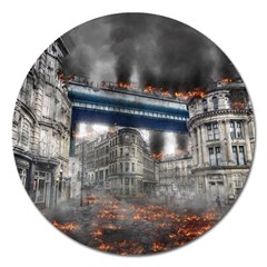 Destruction City Building Magnet 5  (round) by Celenk