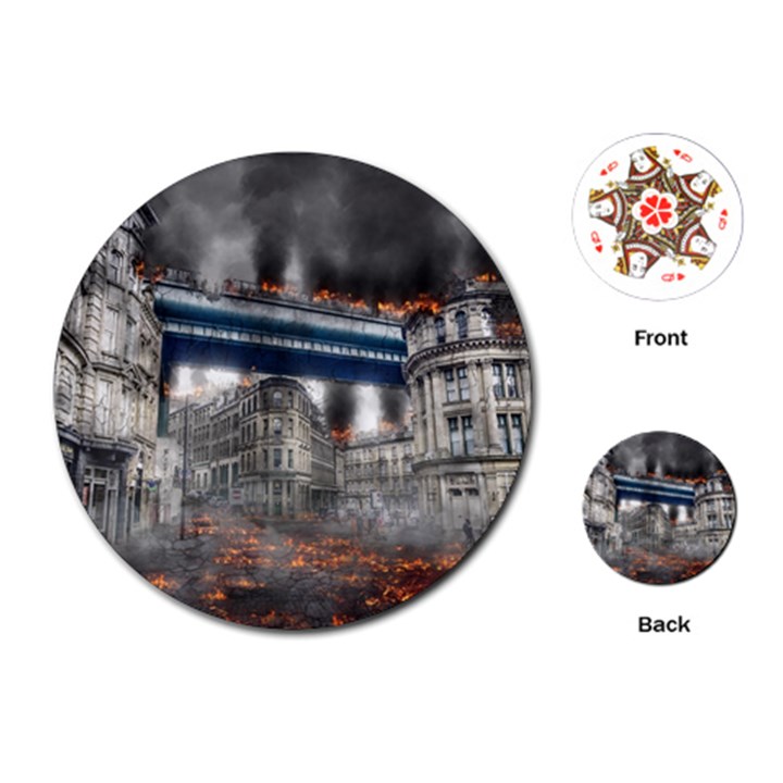 Destruction City Building Playing Cards (Round) 