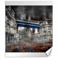 Destruction City Building Canvas 20  X 24   by Celenk