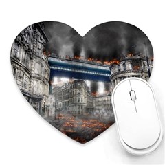 Destruction City Building Heart Mousepads by Celenk