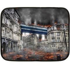 Destruction City Building Fleece Blanket (mini) by Celenk