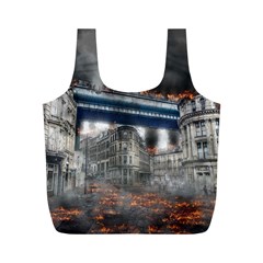 Destruction City Building Full Print Recycle Bags (m)  by Celenk