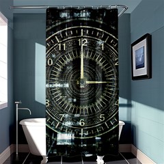 Time Machine Science Fiction Future Shower Curtain 36  X 72  (stall)  by Celenk