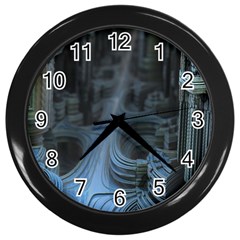 Fractal Design Wall Clocks (black) by Celenk