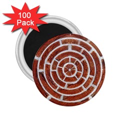 Brick Pattern Texture Backdrop 2 25  Magnets (100 Pack)  by Celenk