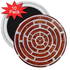 Brick Pattern Texture Backdrop 3  Magnets (10 Pack)  by Celenk