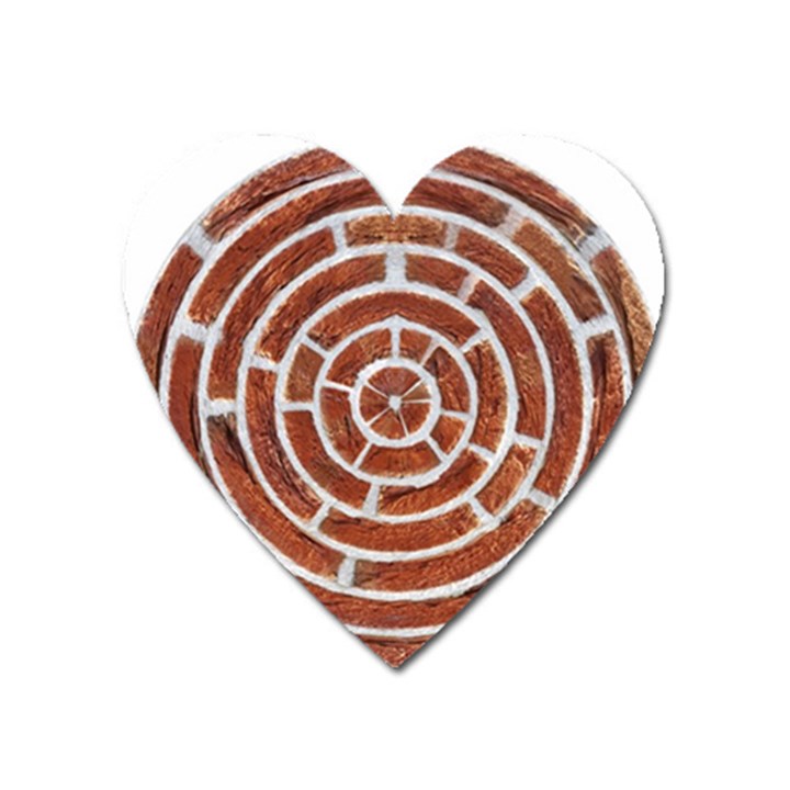 Brick Pattern Texture Backdrop Heart Magnet