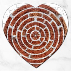 Brick Pattern Texture Backdrop Jigsaw Puzzle (heart) by Celenk