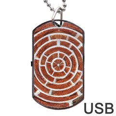 Brick Pattern Texture Backdrop Dog Tag Usb Flash (one Side) by Celenk